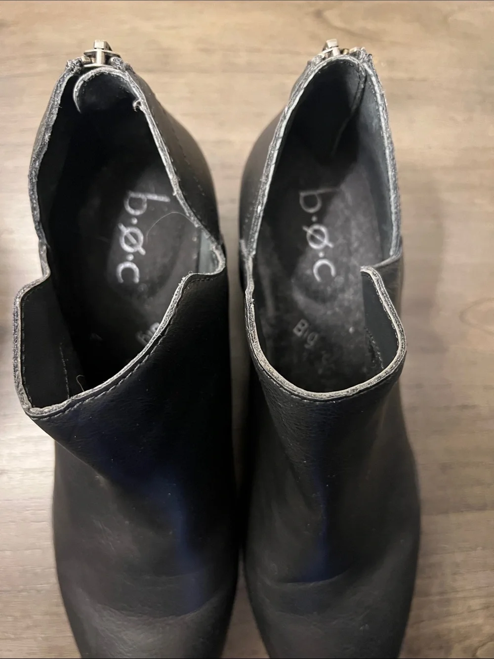 B.O.C Women's Black Ankle Boots - Sleek Leatherette Booties